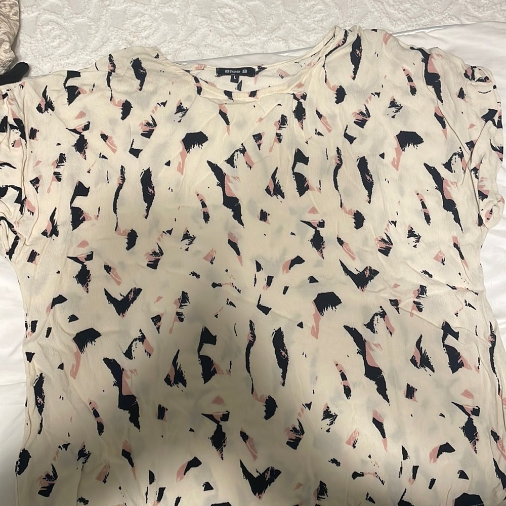 Business casual top with fun pattern